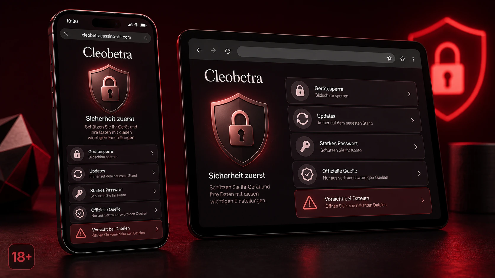 Sicherheit auf Smartphone und Tablet